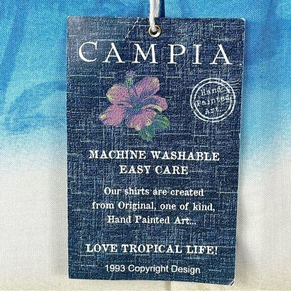 Brand New Campia Natural Stretch Cool Comfort "Love Tropical Life" Shirt XXL - Picture 6 of 7